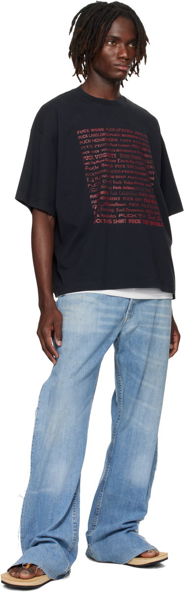 T-shirt VETEMENTS Vetements 'Fuck' Regular Fit T-Shirt Sort | UH76TR660B, 3