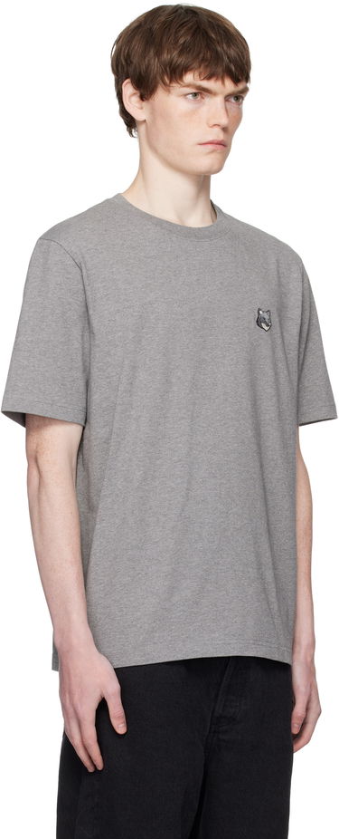 T-shirt MAISON KITSUNÉ Maison Kitsuné Fox Head Patch Comfort T-Shirt Grå | PM00108KJ7025, 1