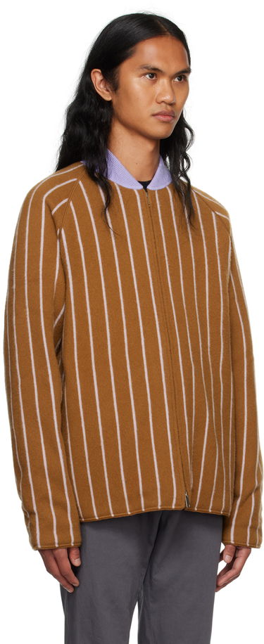Bomberjakke ZEGNA The Elder Statesman x ZEGNA Striped Bomber Jacket Brun | TCK6GA6-BSL, 1