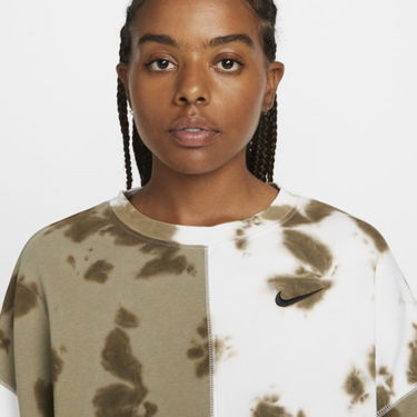 Sweatshirt Nike Oversized Fleece Tie-Dye Crew Sweatshirt Flerfarvet | DM6357-351, 2