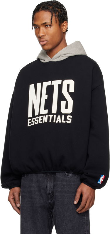 Sweatshirt Fear of God Fear of God ESSENTIALS NBA Nets Pull Over Hoodie Sort | 192AL246505F, 3