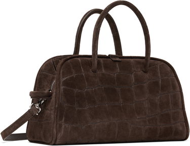 Håndtaske Jacquemus Jacquemus Small Turismo Suede Croc-Embossed Bag Brun | 25E251BA416-3243, 2