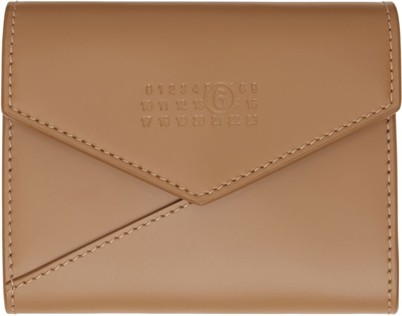 Tegnebog Maison Margiela MM6 Maison Margiela Leather Flap Wallet Brun | SA5UI0010 P7183
