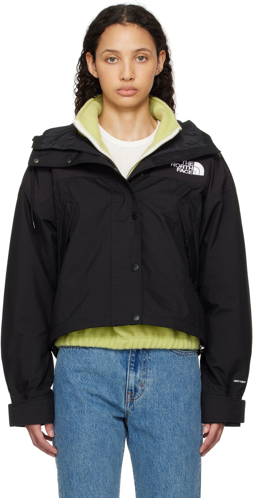 Vindjakke The North Face Reign On Cropped DryVent Jacket Sort | NF0A8BCH