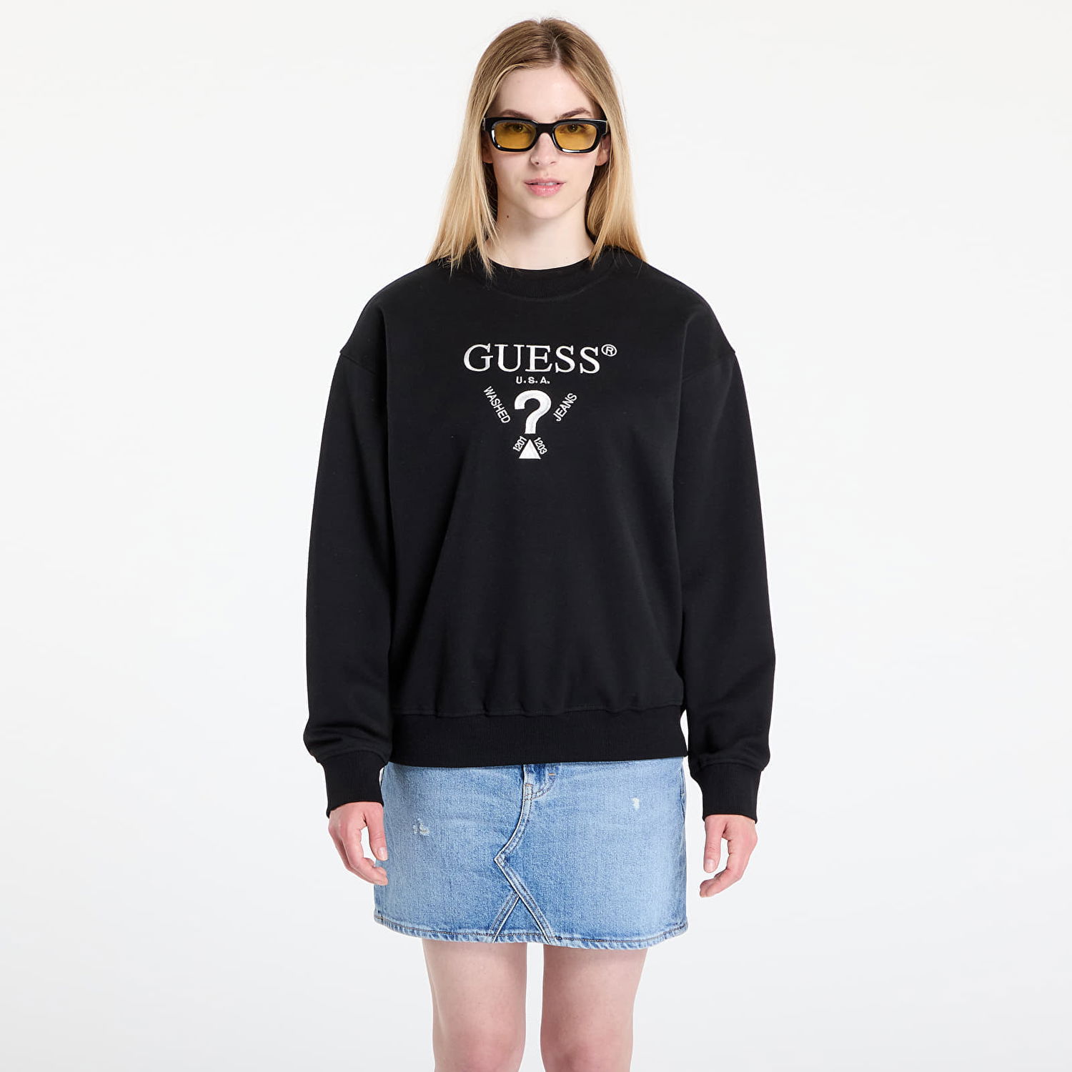 Sweatshirt GUESS GUESS Roberta Sweatshirt Sort | V5RQ12KC3D2-FJ8N, 0