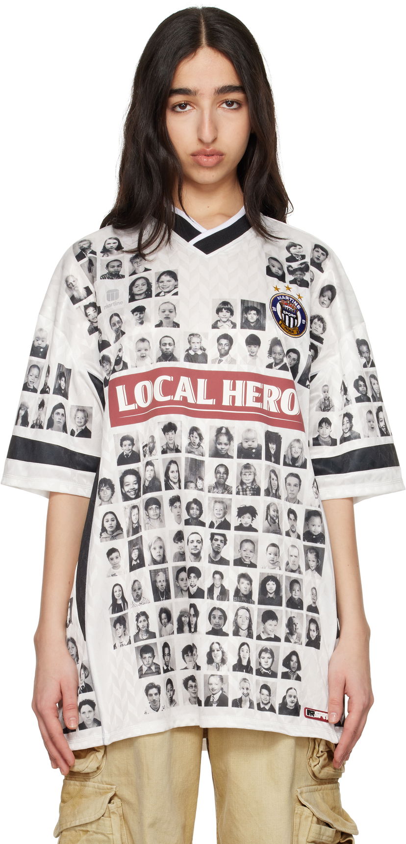 Jersey Martine Rose Martine Rose Printed Football T-Shirt Hvid | 179JT07021