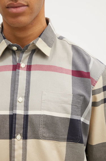 Skjorte Barbour Renford OS Tartan Regular Fit Shirt Beige | MSH5514, 3
