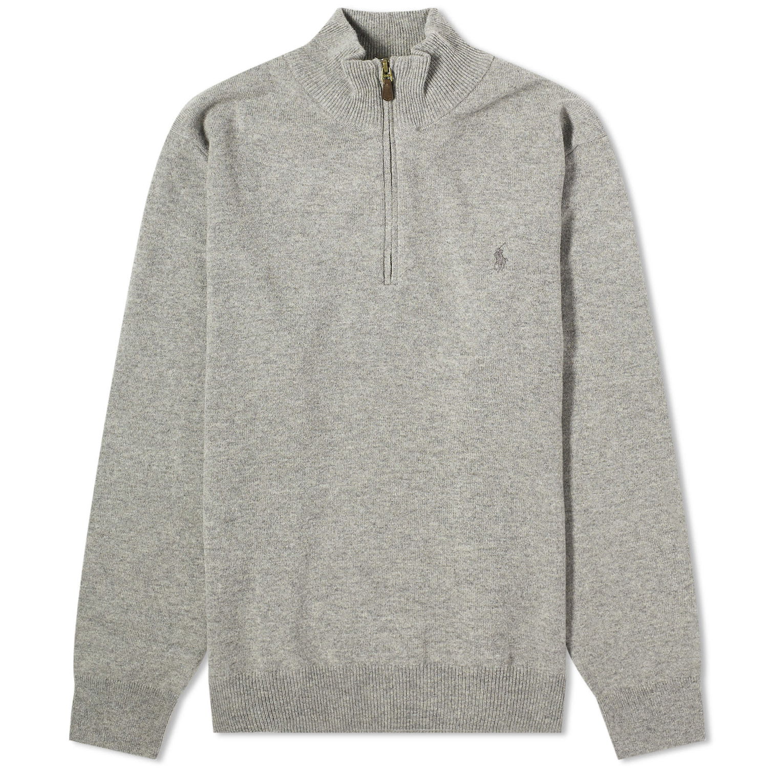 Sweater Polo by Ralph Lauren Lambswool Half Zip Crewneck Grå | 710876756009, 0