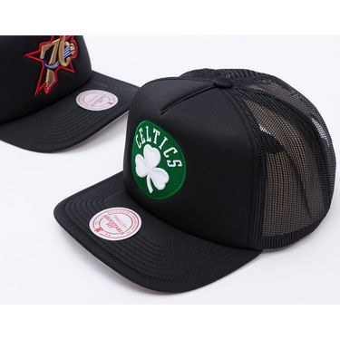 Kasket Mitchell & Ness Mitchell & Ness Hidden Trucker Hat Boston Celtics Sort | HT11408-BCEBLCK, 4