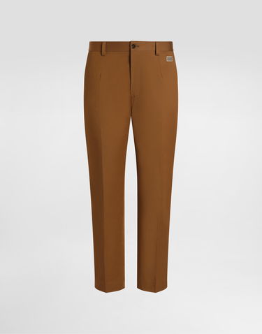 Bukser Dolce & Gabbana Dolce & Gabbana Tailored Cotton Pants Brun | GW13ETFUFNVM0019, 0