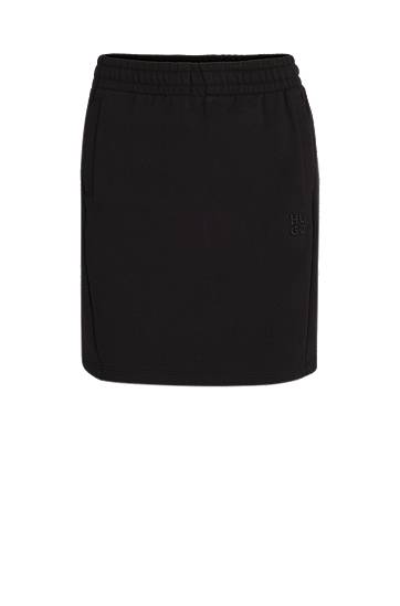Nederdel BOSS Terry Short Skirt with Drawcord Sort | 50536965, 0