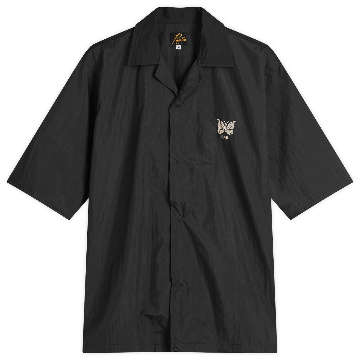 Skjorte Needles END. x Needles Cabana Shirt, Size Small Sort | QV1673, 0
