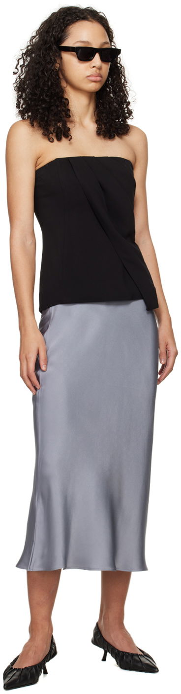 Tanktop Anine Bing Draped Bandeau Top Sort | A-07-9820-000, 3