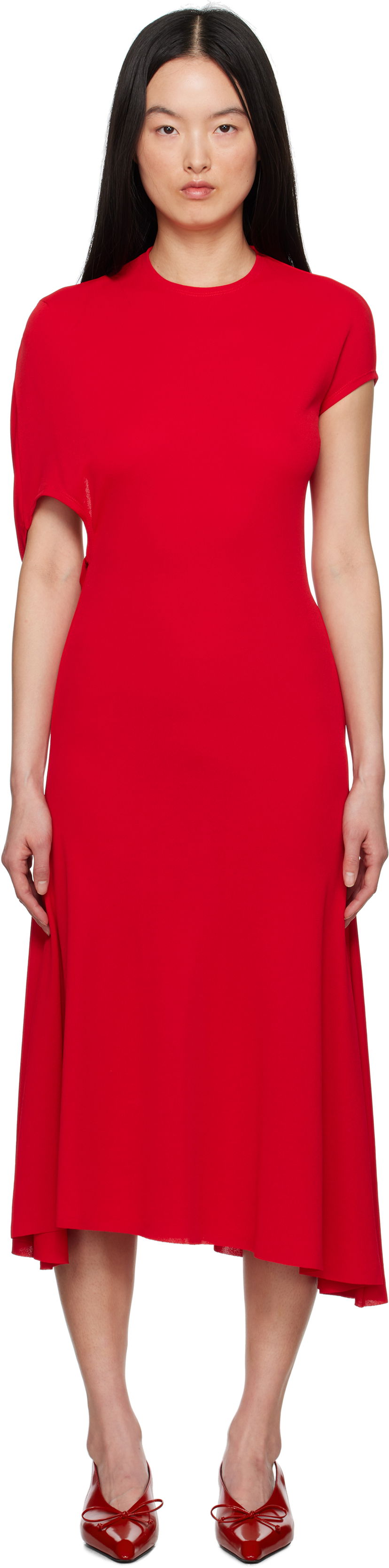 Kjole Jacquemus Jacquemus La Croisière 'The Salerno' Midi Dress Rød | 24H243DR193-1026