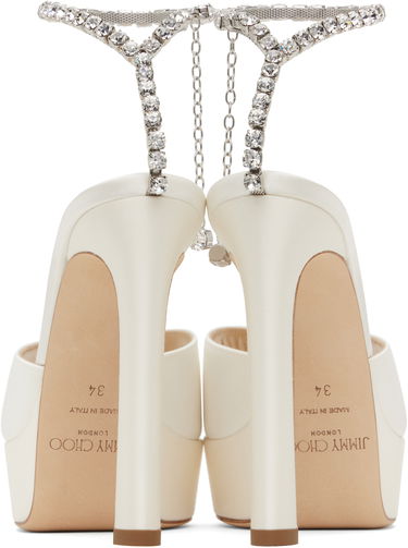 Sneakers og sko Jimmy Choo Jimmy Choo Saeda 125 Heeled Sandals Hvid | SAEDA SANDAL 125, 1