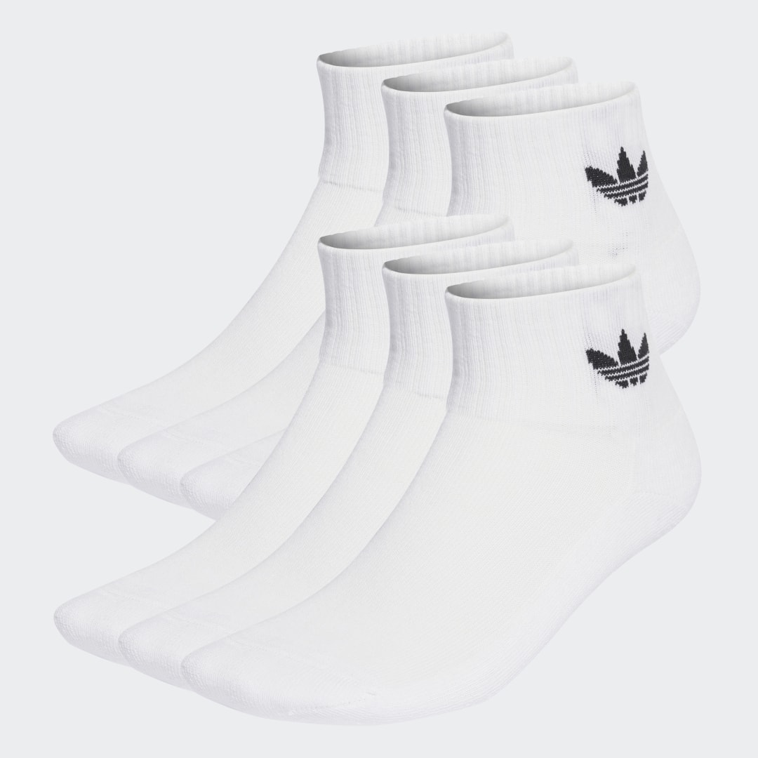 Sokker adidas Originals Mid Ankle Socks –⁠ 6 pack Hvid | IJ5627, 1