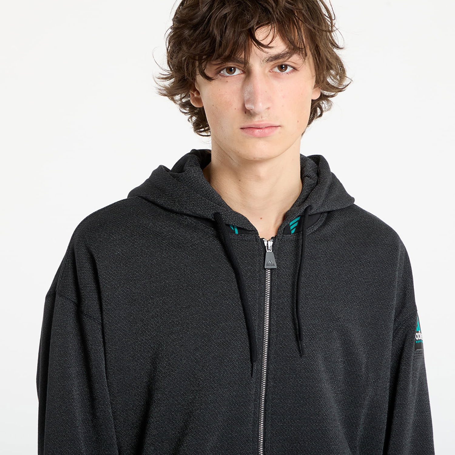 Sweatshirt adidas Originals Equipment Reflective Full-Zip Hoodie Sort | JX1460, 1