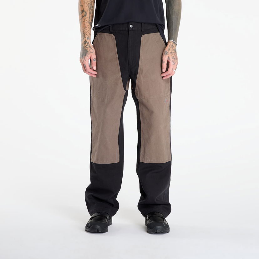 Bukser ROA Fomes Double Knee Washed Canvas Pant Sort | RBMW0526FA346 BLK0028