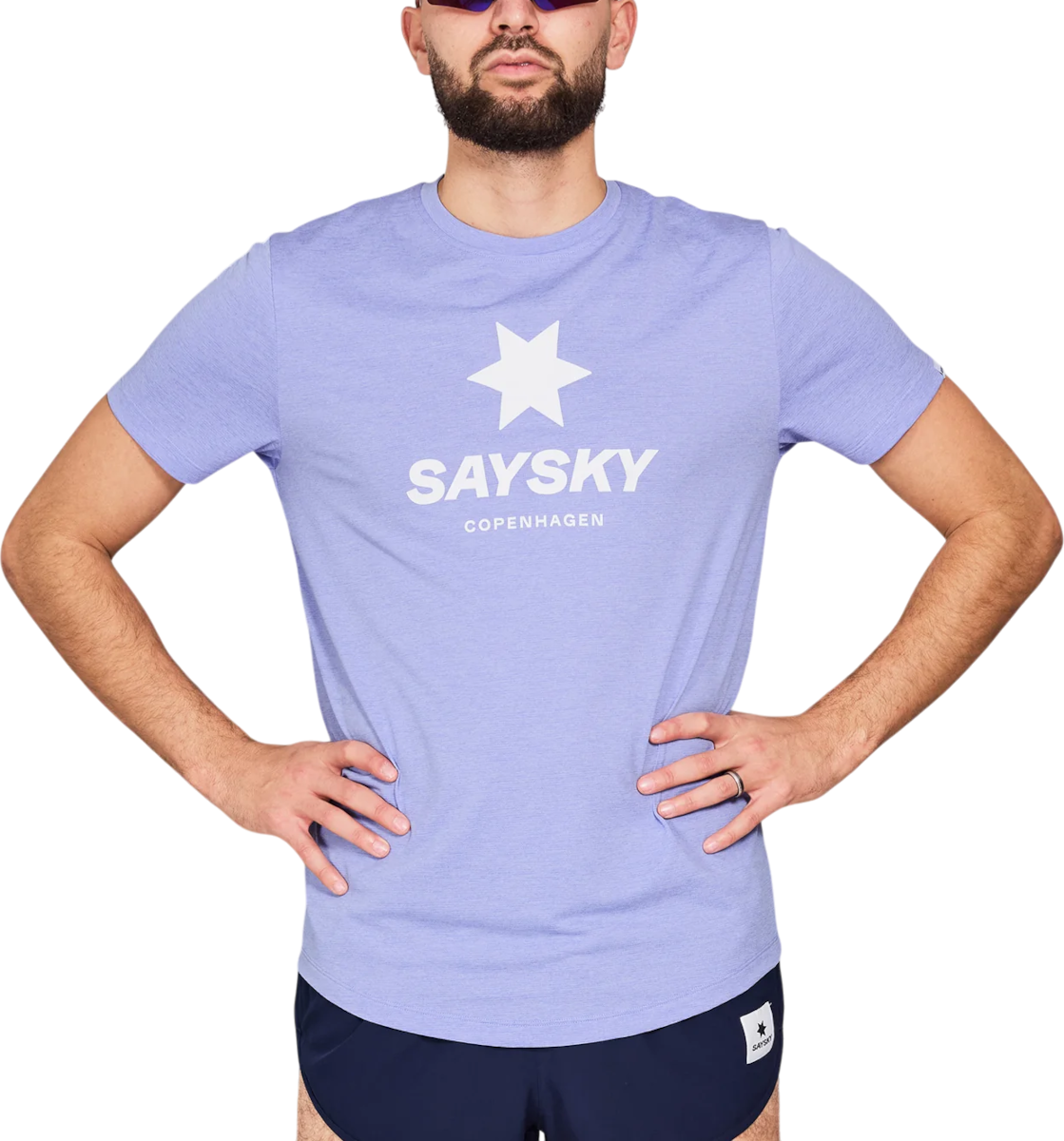 T-shirt Saysky Saysky Logo Combat Pro T-Shirt Blå | nmrss30c7008, 0