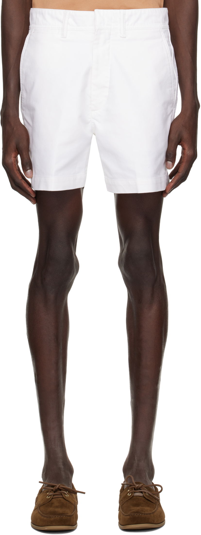 Shorts Tom Ford TOM FORD Cotton Satin Tailored Shorts Hvid | SSL002-FMC171S25