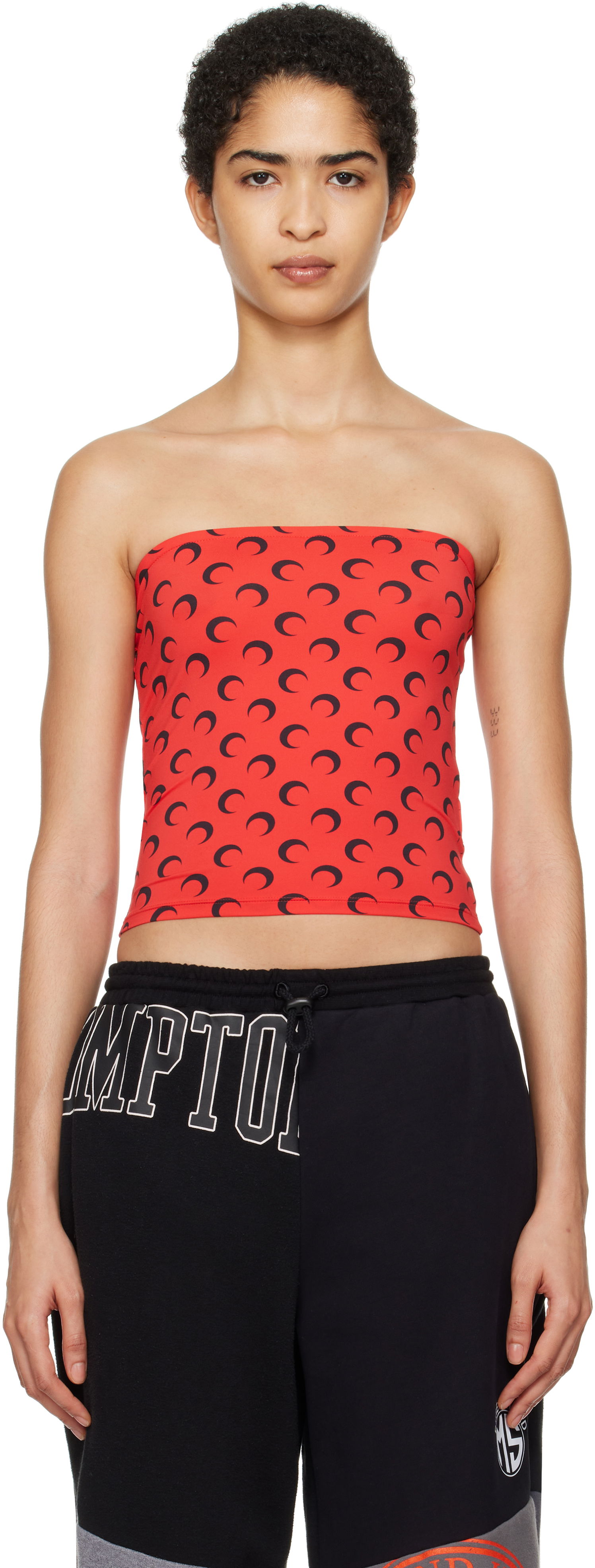 Tanktop Marine Serre Moon Printed Jersey Tank Top Rød | WTS011A CJER0001, 0