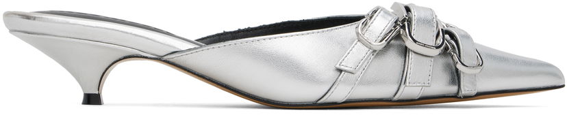 Sneakers og sko Marc Jacobs Marc Jacobs 'The Emma' Kitten Heel Mules Metalisk | 2S4FMU001F08