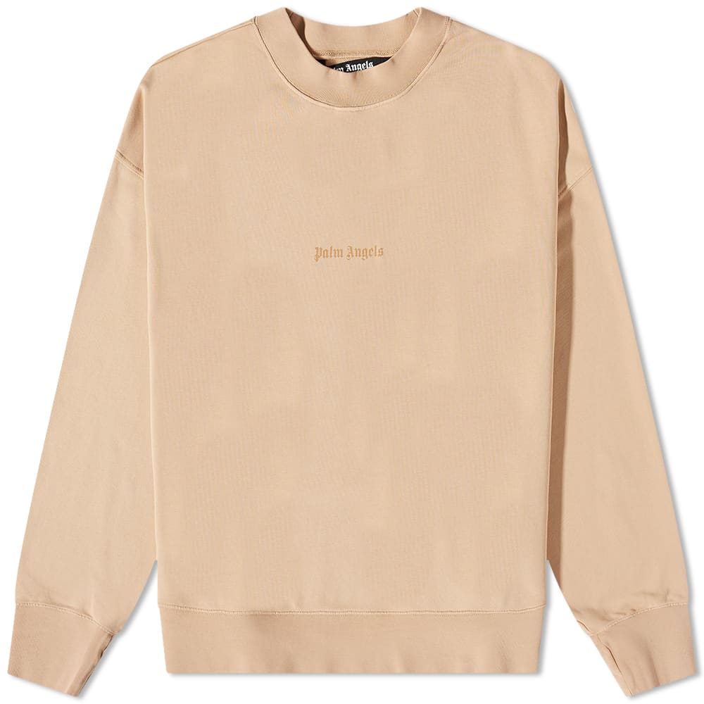 Sweatshirt Palm Angels Reverse Logo Crew Sweat Beige | PMBA026S23FLE0046161, 0