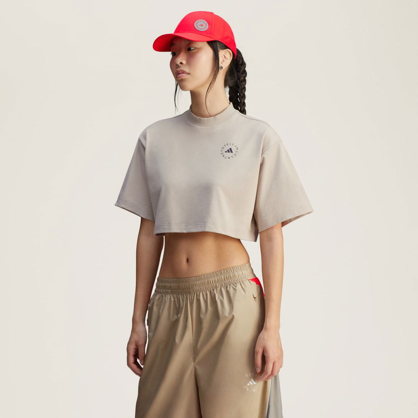 Crop top adidas Performance Stella McCartney x Crop T-Shirt Beige | JG3587