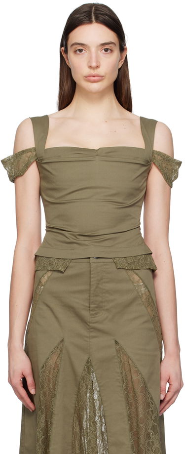 Nederdel Miaou Miaou Renata Lace-Trim Tank Top Grøn | 7133SPSHUN, 0