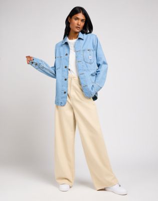 Jakke Lee Light Wash Denim Jacket Blå | 112349043, 1