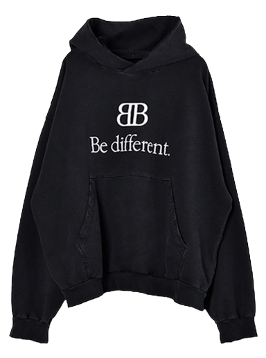 Sweatshirt Balenciaga Medium Fit Hoodie Sort | 720426 TNVV1 1070