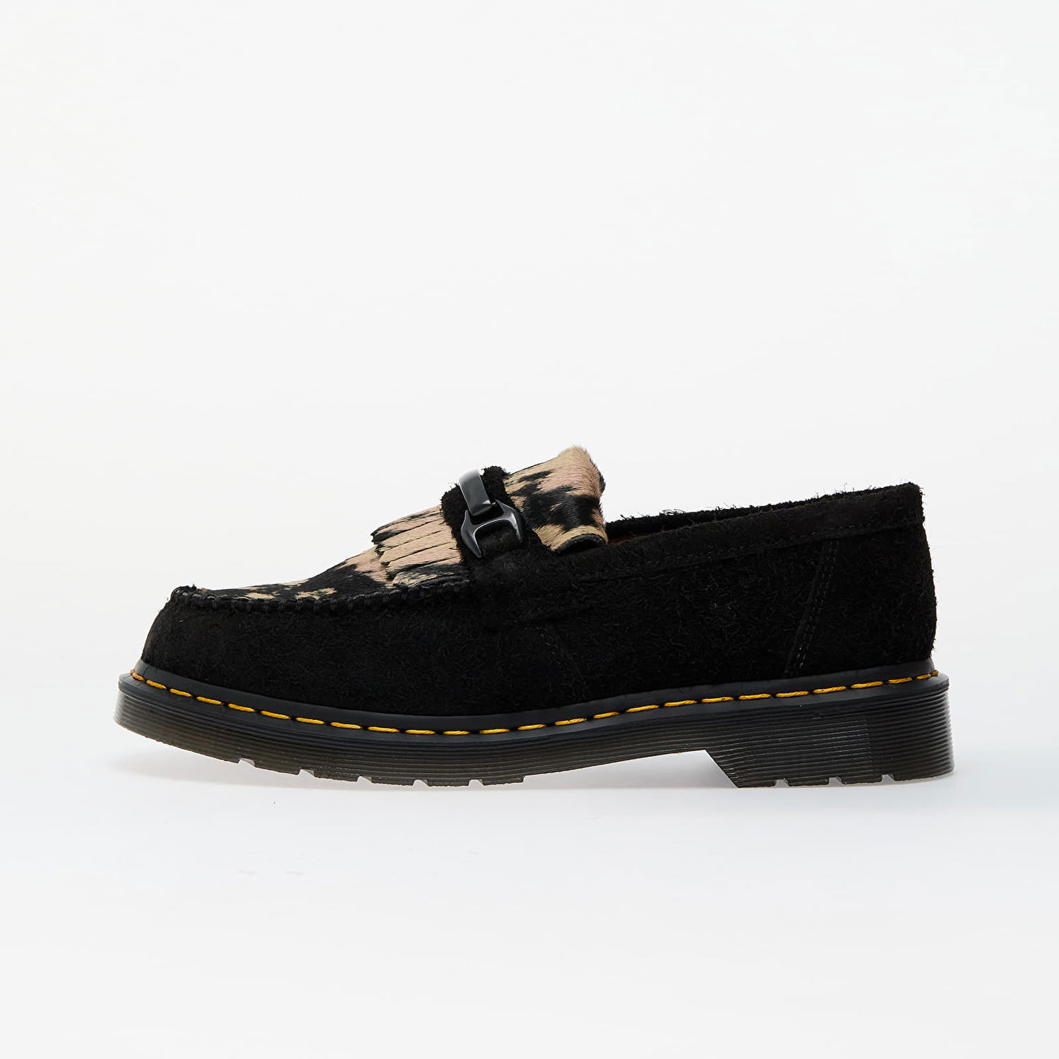 Sneakers og sko Dr. Martens Adrian Black Suede Loafers with Contrast Hair On Sort | DM31895779, 0