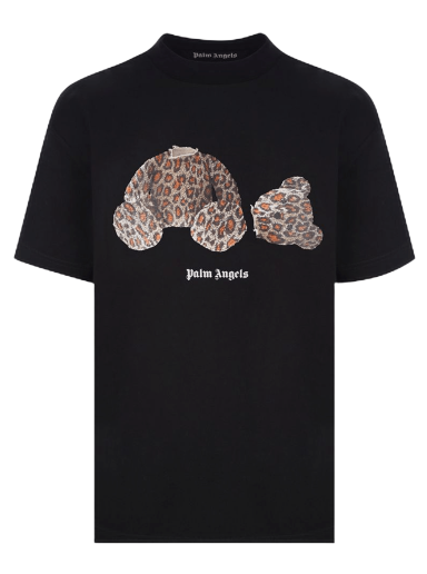 T-shirt Palm Angels Leopard Bear Classic Tee Sort | PMAA001S22JER0181060