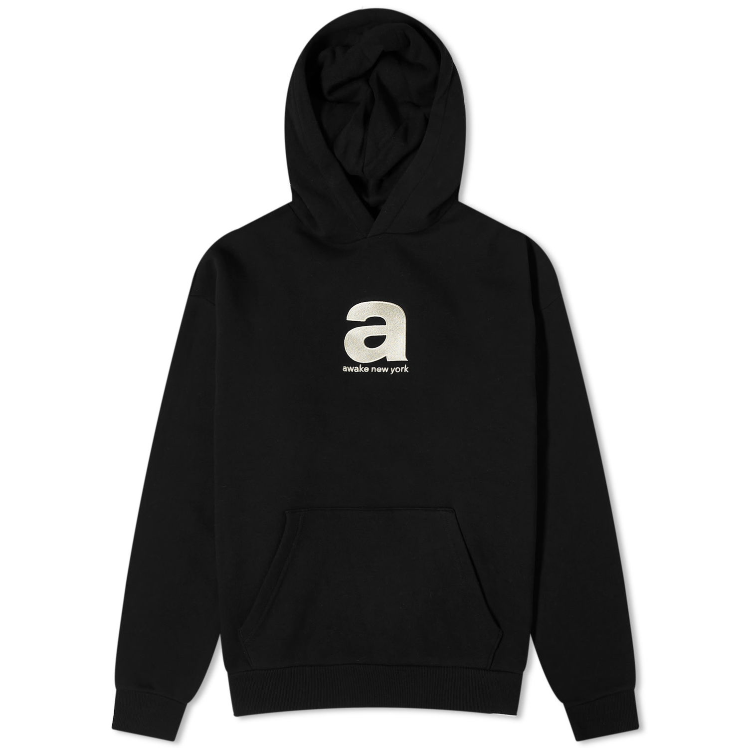 Sweatshirt Awake NY Bold Logo Hoodie Sort | AWK-FW23-HD001-WBK, 0