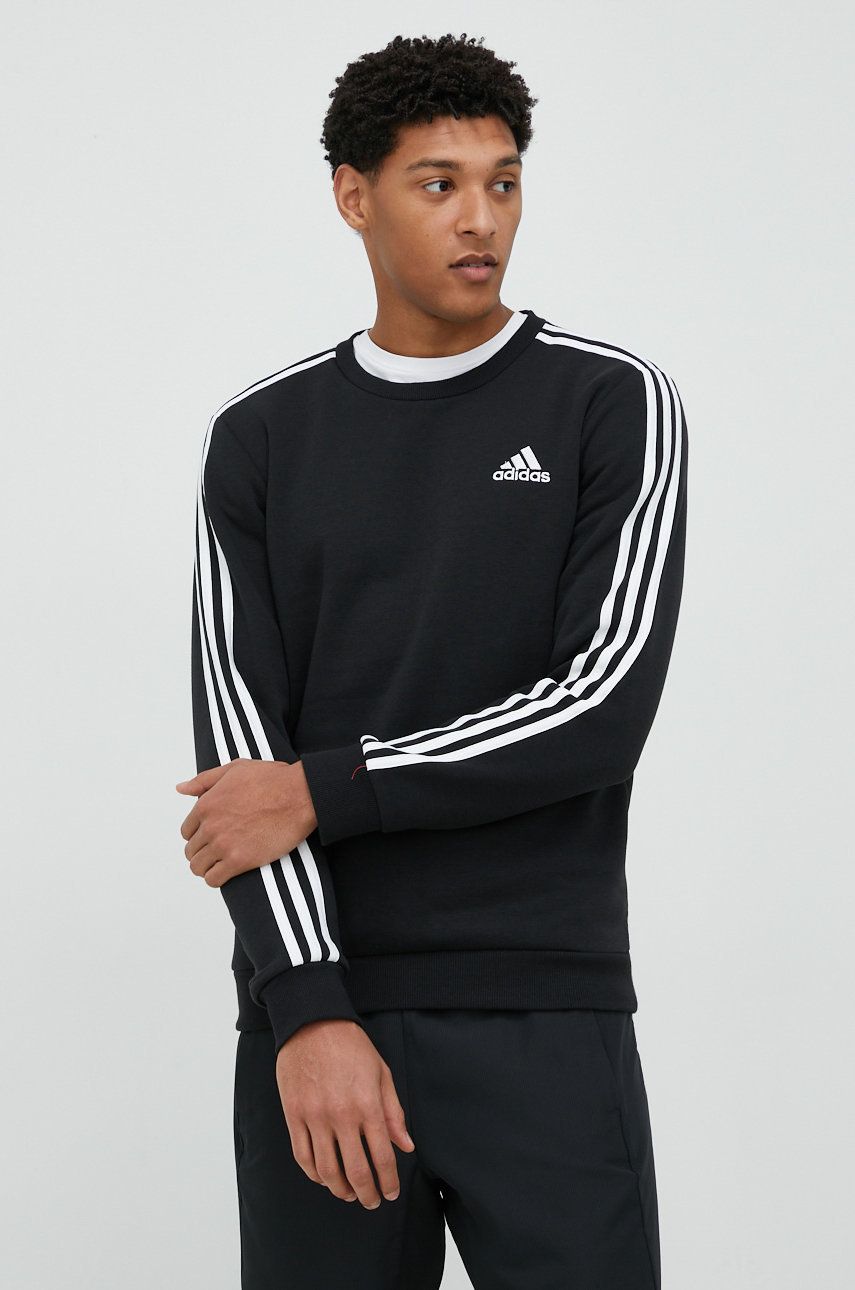 Sweatshirt adidas Originals Essentials Fleece 3-Stripes Sweatshirt Sort | GK9106, 0