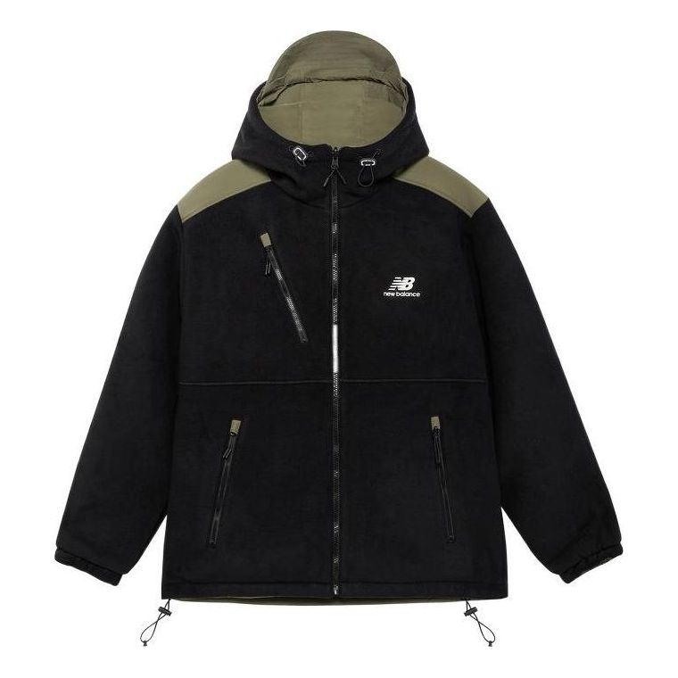 Parka New Balance Reversible Logo Jacket Sort | AMJ23317-BK