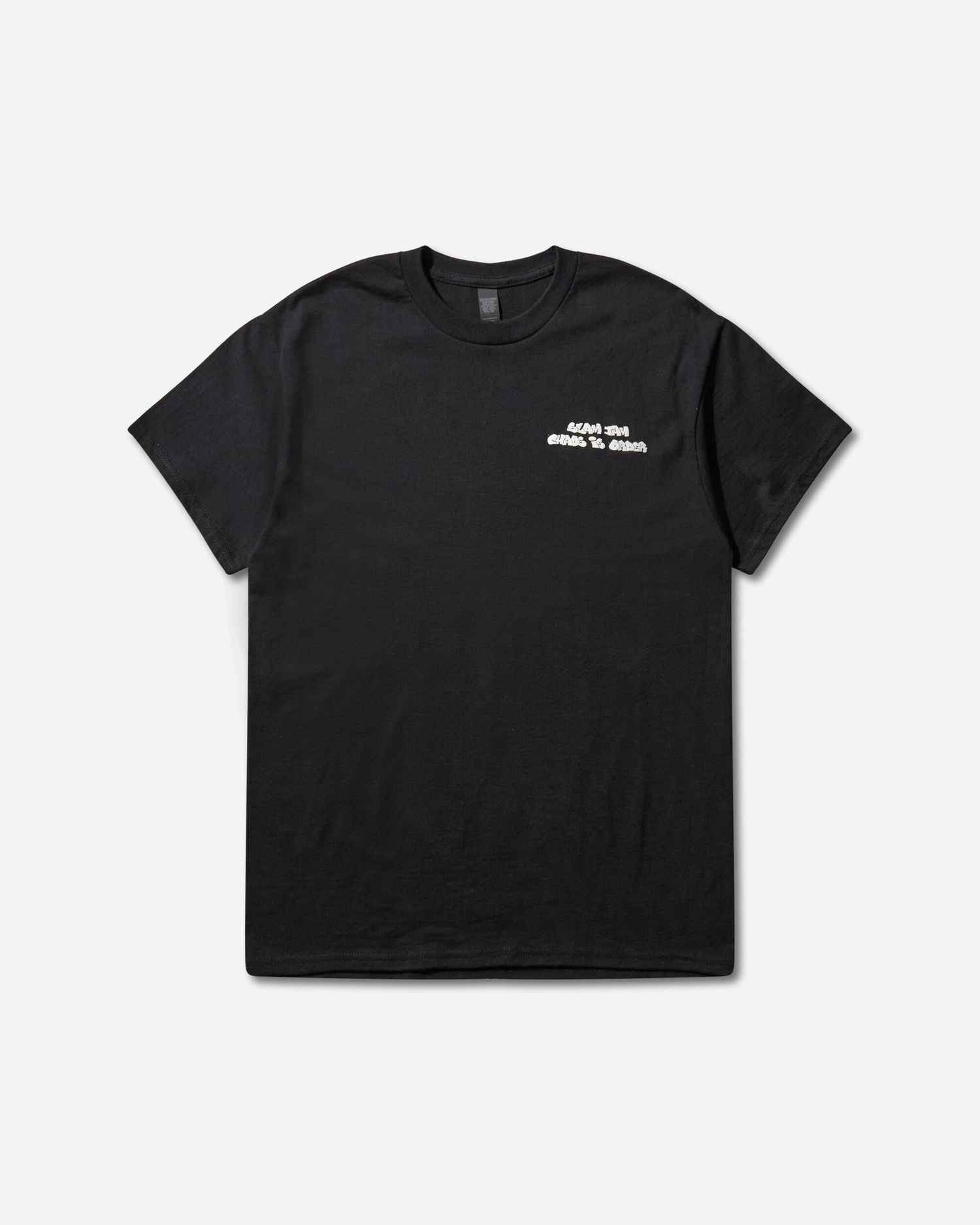 T-shirt Slam Jam Andre Thompson T-Shirt with SLAM JAM CHAOS IS ORDER Print Sort | SJANDRETEE1 BLK, 1