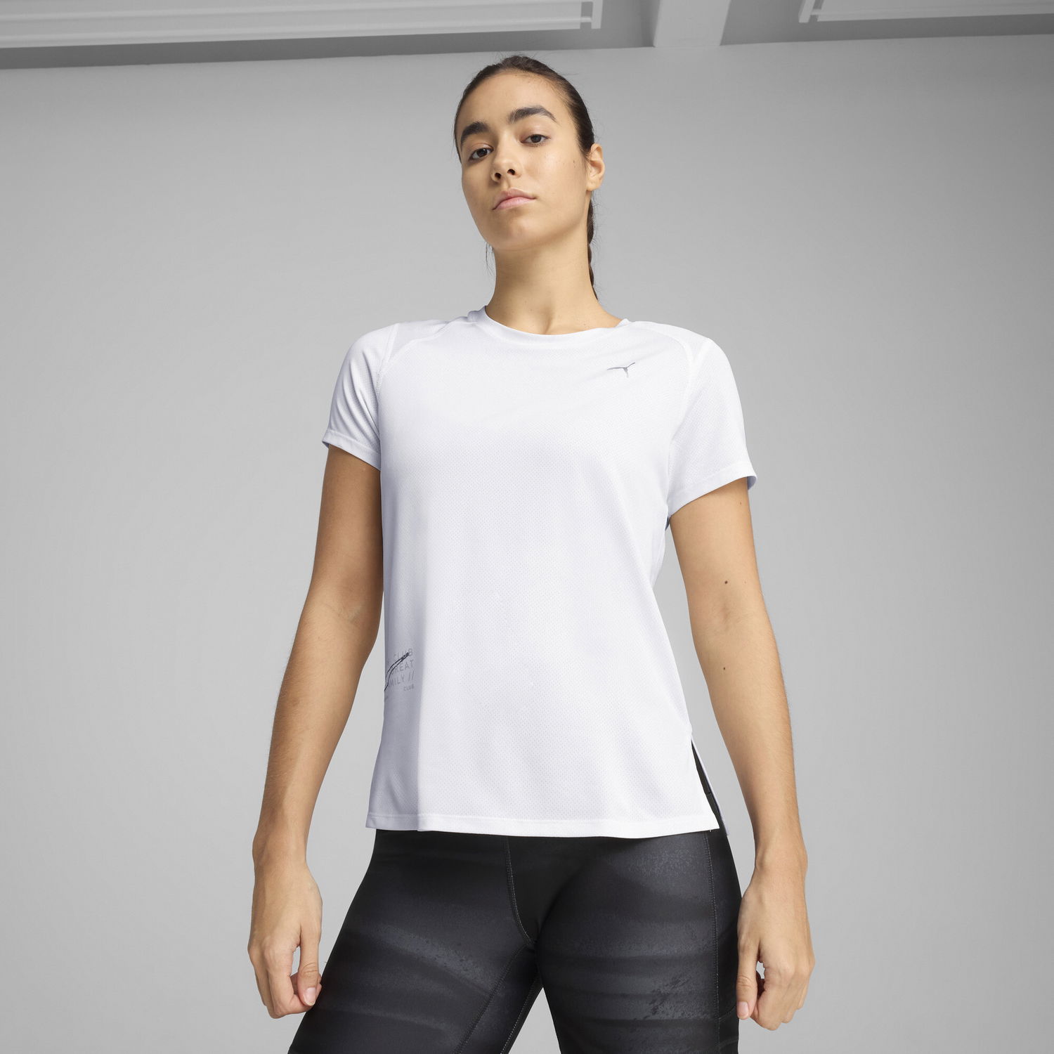 T-shirt Puma Run Graphic Mesh Tee Hvid | 526659_02, 0