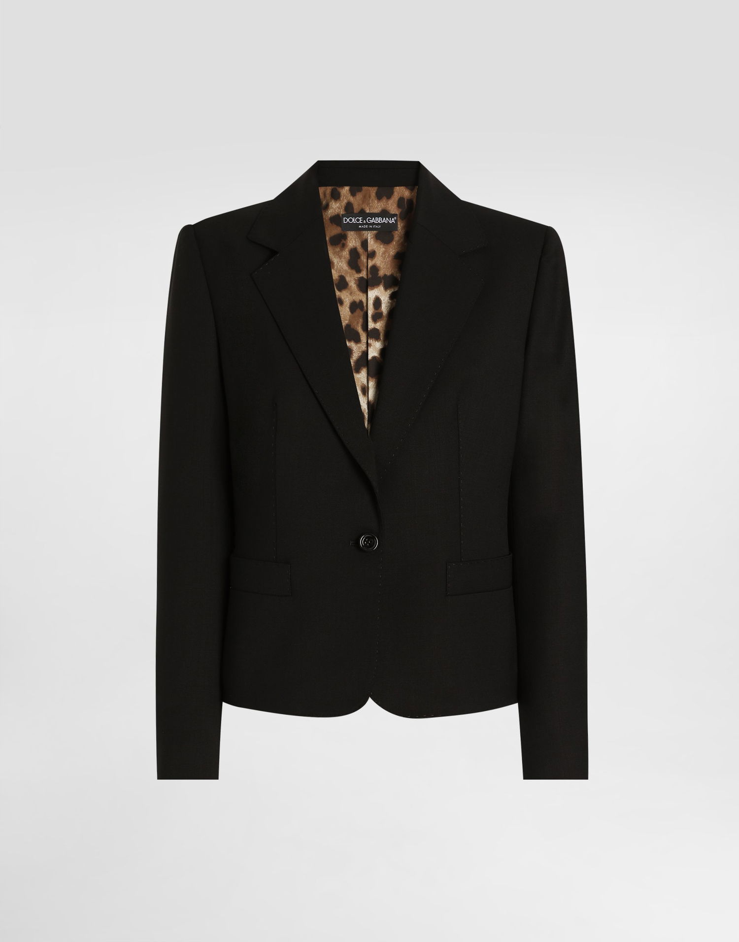 Jakke Dolce & Gabbana Dolce & Gabbana Sallia Bi-Stretch Jacket Sort | F29NGTFUBGCN0000, 0
