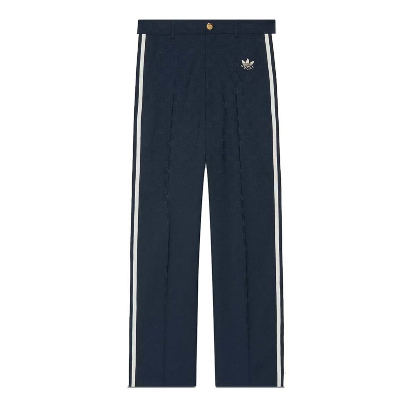Bukser Gucci adidas x GG Trefoil Jacquard Logo Pant Dark Blue Mørkeblå | 710399 ZAK7C 4433