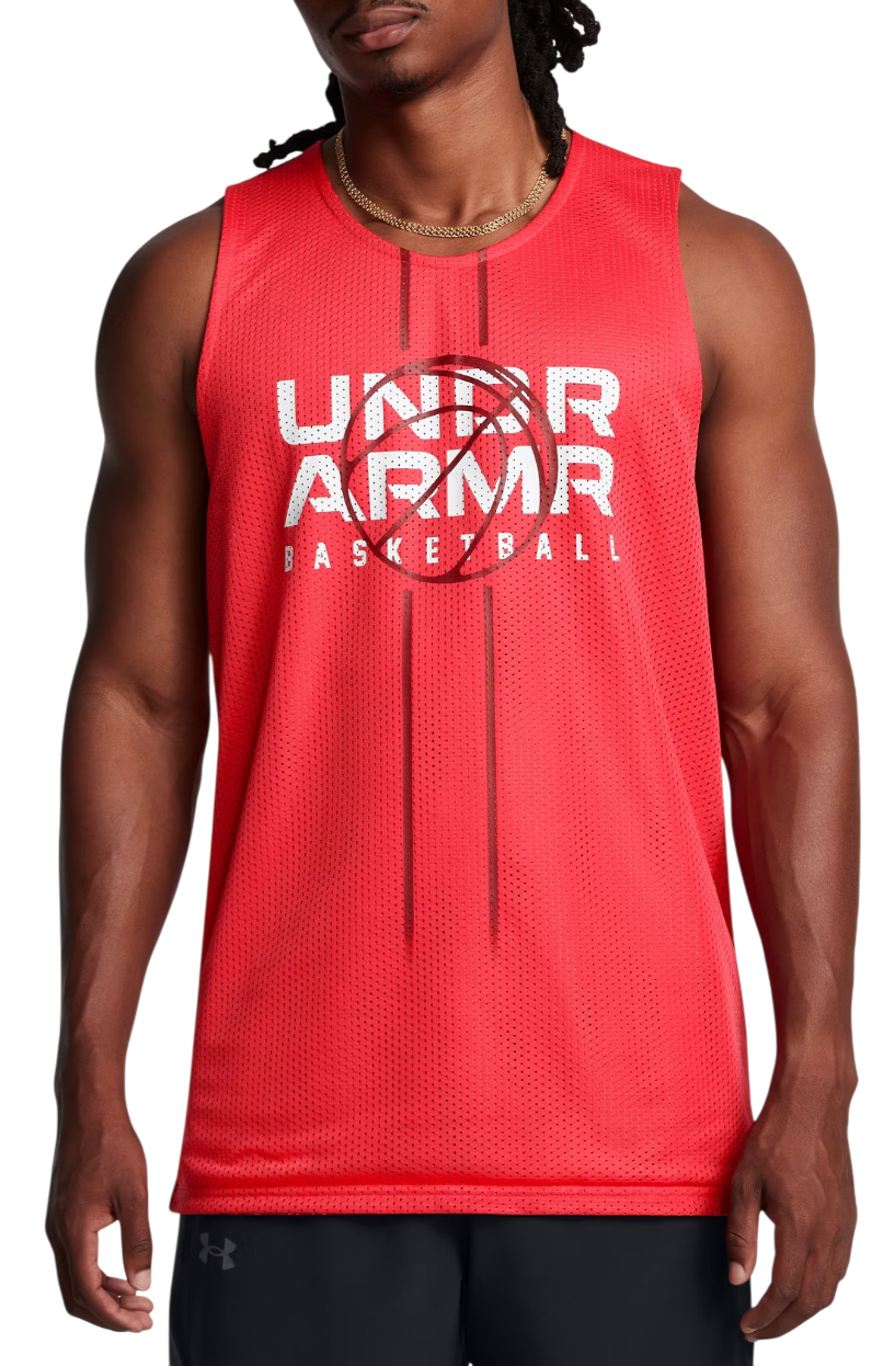 Tanktop Under Armour Reversible Basketball Jersey Rød | 1387088-713