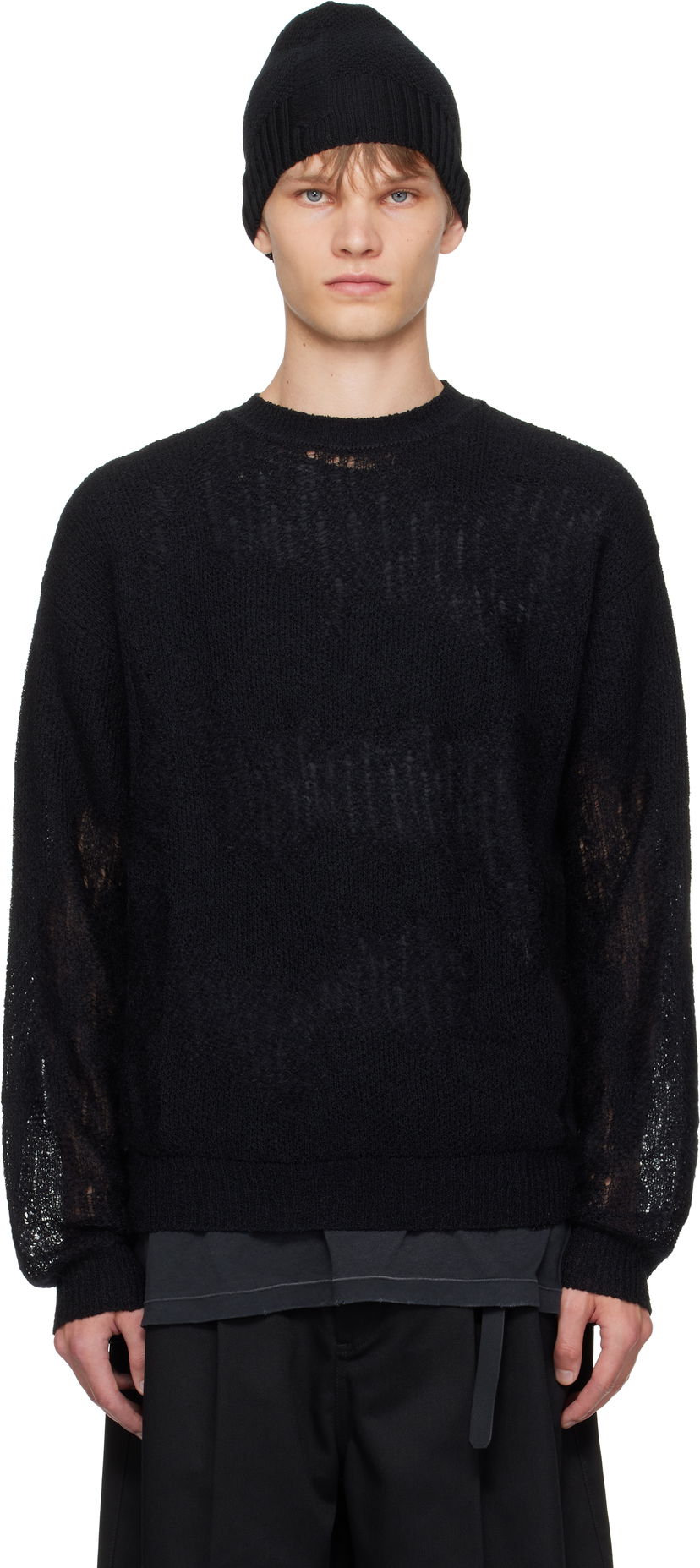 Sweater Ann Demeulemeester Ann Demeulemeester Kamillo Oversize Sweater Sort | B0013187-KN070-099