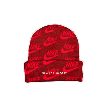 Beanie Supreme Nike x Jacquard Logos Beanie Rød | SS21BN2 RED, 0