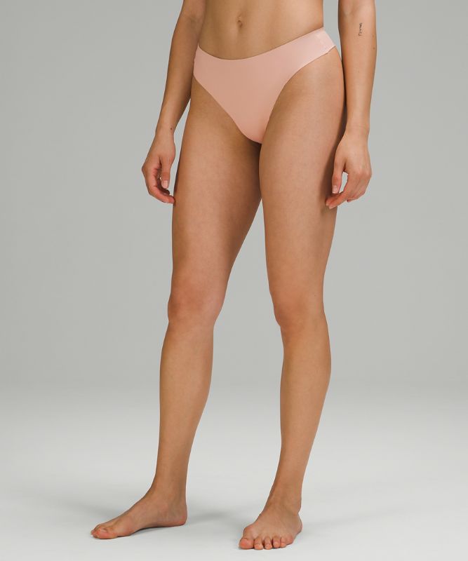 Trusser lululemon Mid-Rise Thong InvisiWear XL Lyserød | prod10520458, 0