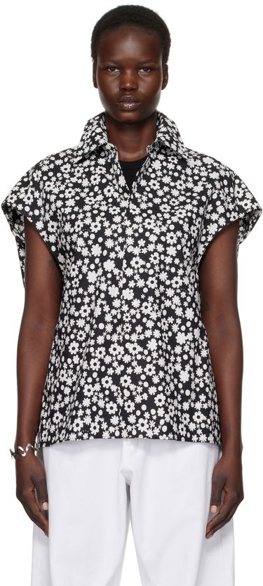 Skjorte Marni Marni Pop Fields Sleeveless Cocoon Shirt Sort | CAMA0565S1 UTC463, 0
