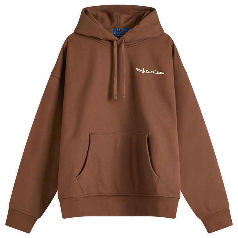 Sweatshirt Polo by Ralph Lauren Ralph Lauren Heavyweight Fleece Logo Hoodie Brun | 710961135001