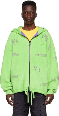 We11done Viscose Zip-Up Hoodie