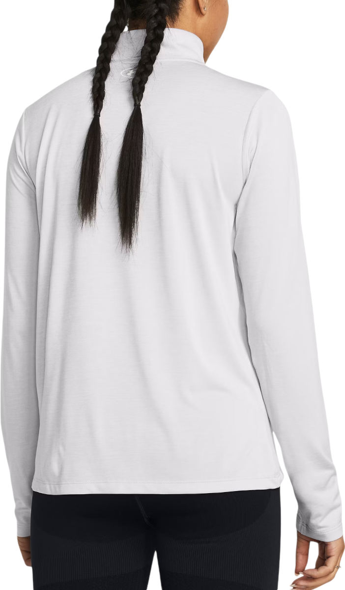 T-shirt Under Armour Long Sleeve Quarter-Zip Tech Twist Performance Top Hvid | 1384225-014, 1