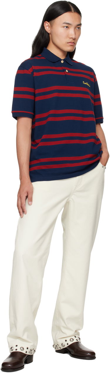 Polo skjorte Valentino Valentino 'Chez Valentino' Cotton Piqué Polo Mørkeblå | 7V3MH04CAYN, 3