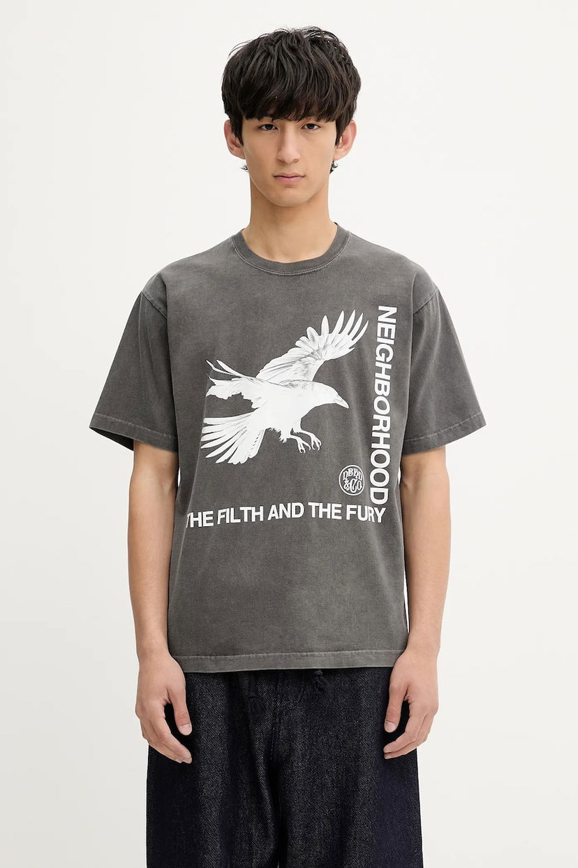 T-shirt Neighborhood NEIGHBORHOOD NH . TEE SS-5 Graphic Print T-Shirt Grå | 251PCNH.ST05